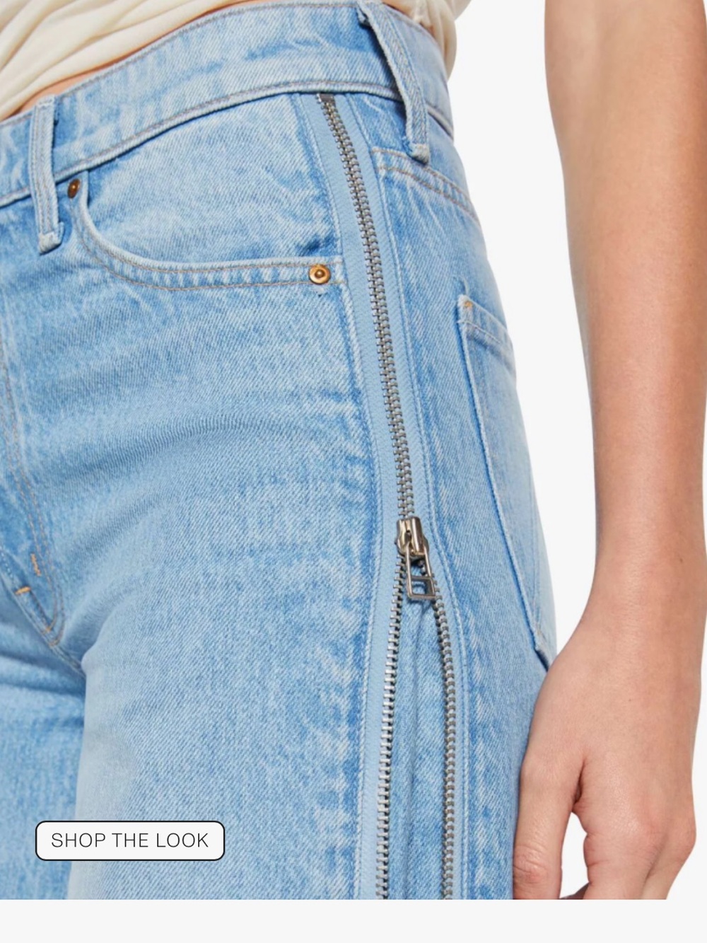 MOTHER Side-Zip Wide Leg Jeans 28 NWT original $338